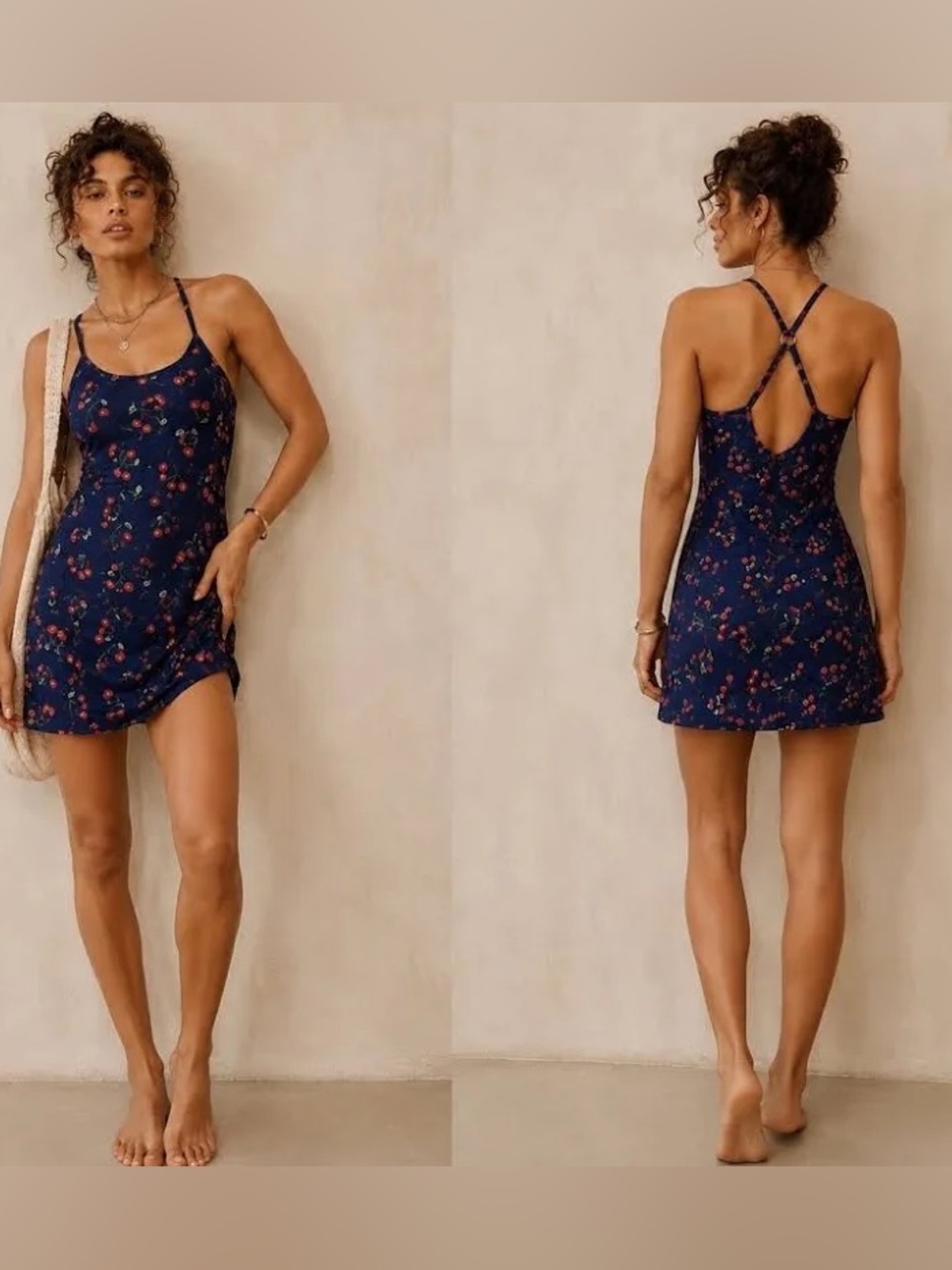 Very Cherry - Outdoor Voices Women's Lightweight Slim Fit Scoop Neck dress NWT
